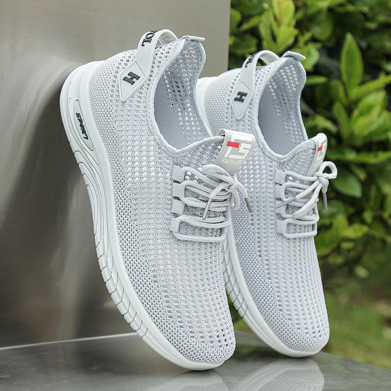 Summer New Breathable Hollow Mesh Shoes Casual Sports Shoes Mesh Coconut Shoes