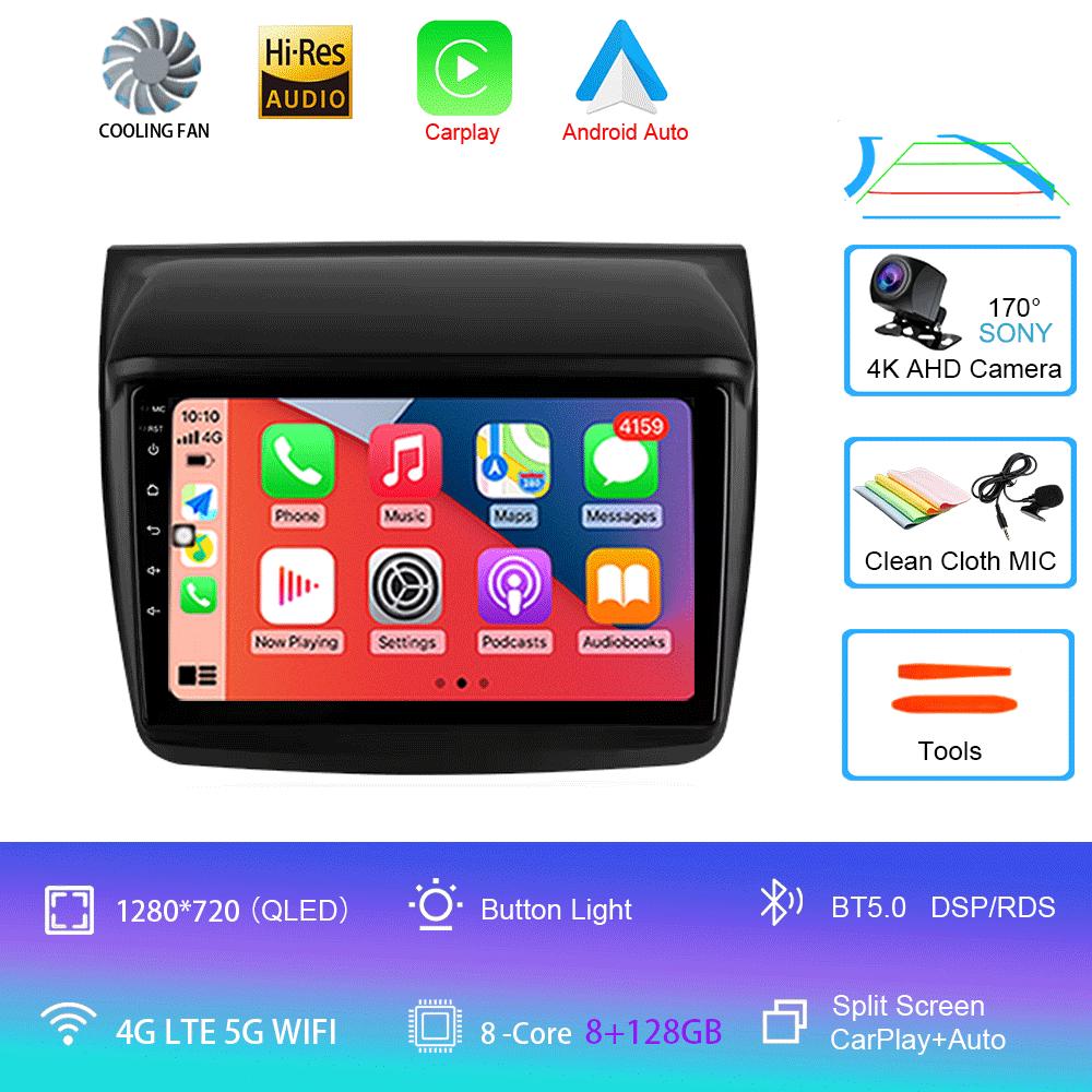 Car Radio Android 14 Carplay For Mitsubishi Pajero Sport 2 L200 Triton 2008 - 2016 Navigation Multimedia Player Stereo WiFi+4G