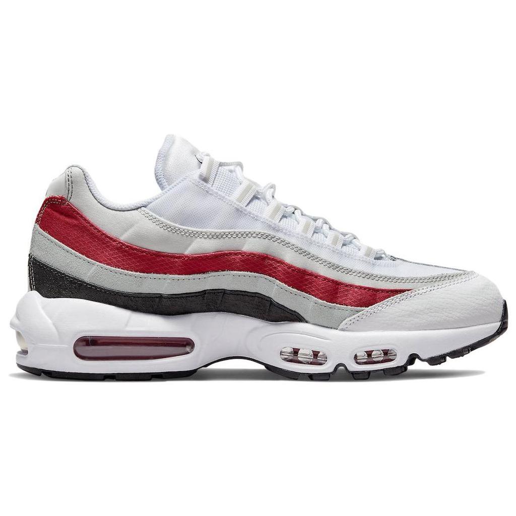 Nike Air Max 95 White Varsity Red Men Sneakers Black Particle-Grey DQ3430-001