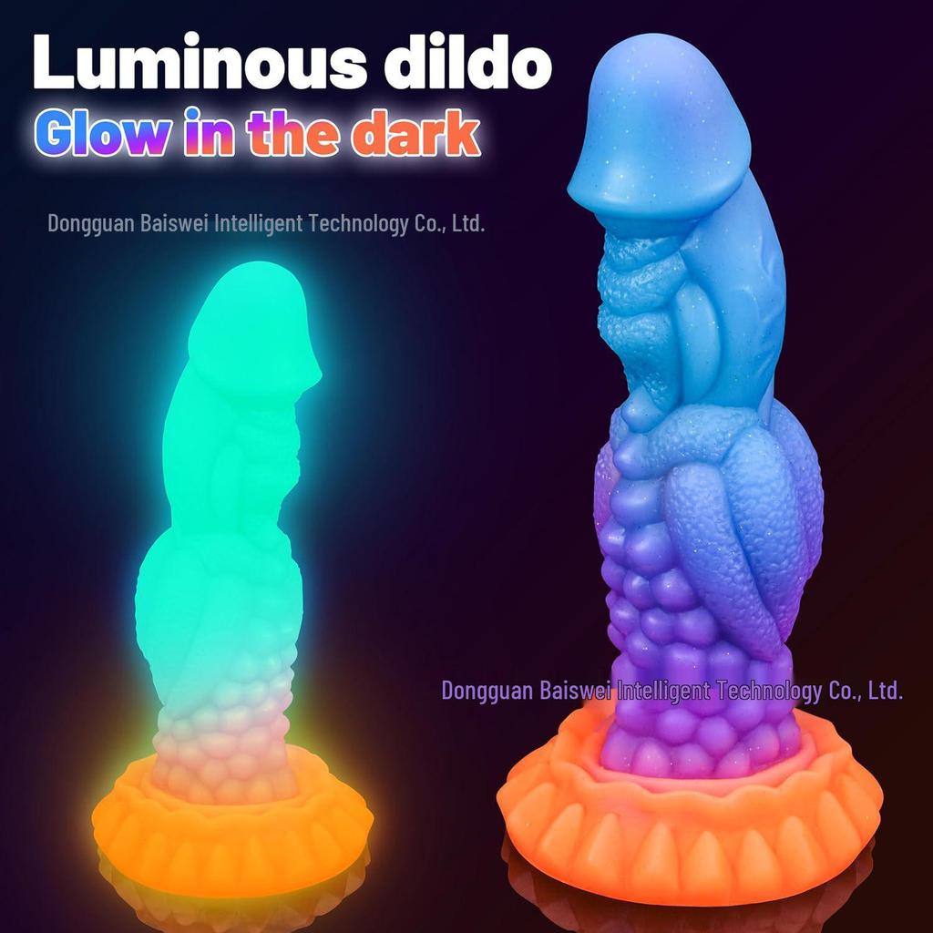 Luminous Silicone Irregular-Shaped Anal Plug Soft Flesh Erotic Toy SM Adult Masturbation Stick