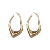 Silver needle geometric irregular hollow earrings light luxury high-end earrings simple cold wind earrings design sense niche