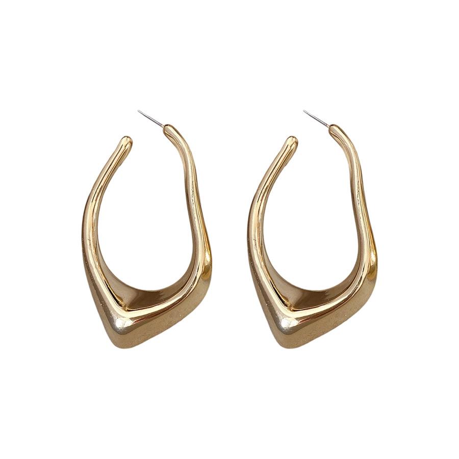 Silver needle geometric irregular hollow earrings light luxury high-end earrings simple cold wind earrings design sense niche
