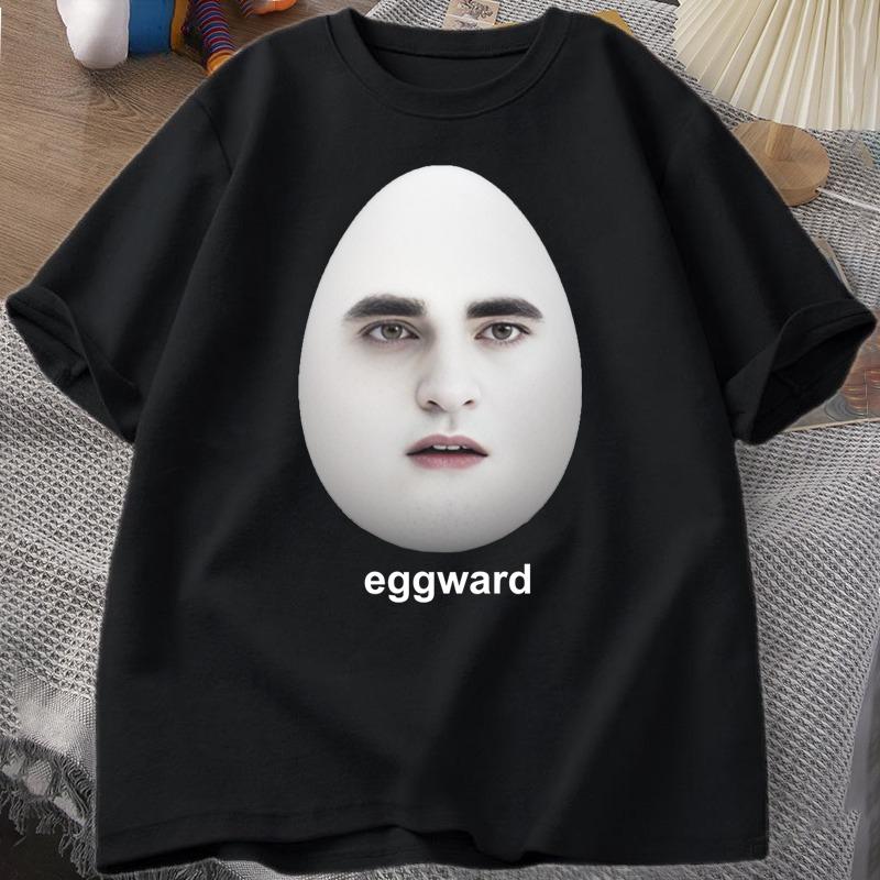 Twilight Eggward Meme TShirts Unisex Edward Cullen Parody Humor Graphic T Shirt Casual Cotton Short Sleeve Printed Tshirt Tops