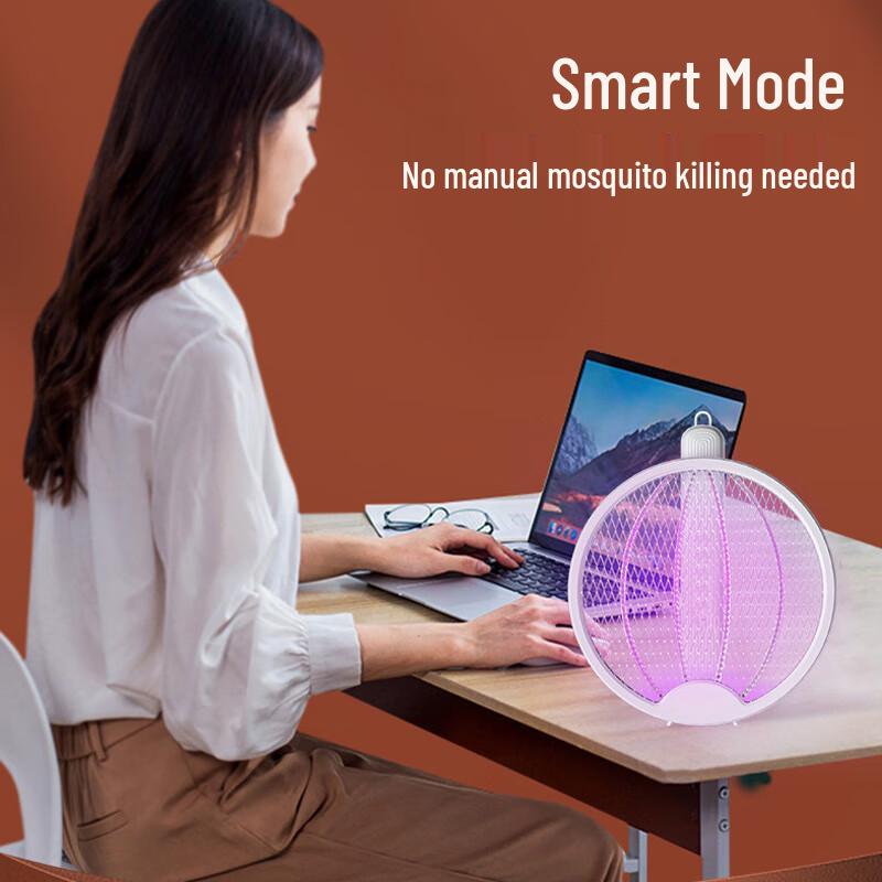 Foldable Rechargeable Electric Mosquito Swatter with UV Light
