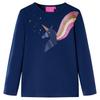 Children's Long-Sleeved T-shirt, Navy Blue, 92