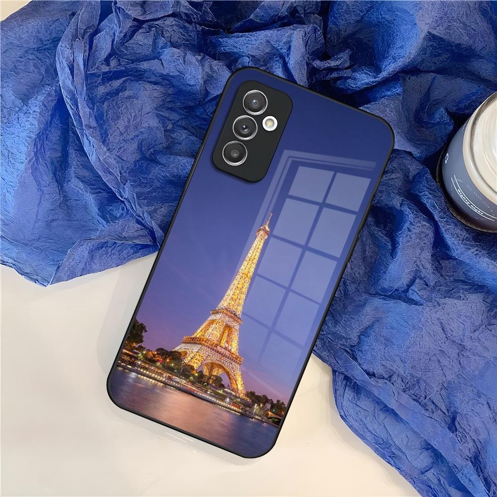 France Paris Eiffel Tower Phone Case for Samsung S25 S24 S30 S21 S23 S20 S22 Fe S10 E S9 Note 20 Pro Ultra Plus glass Cover
