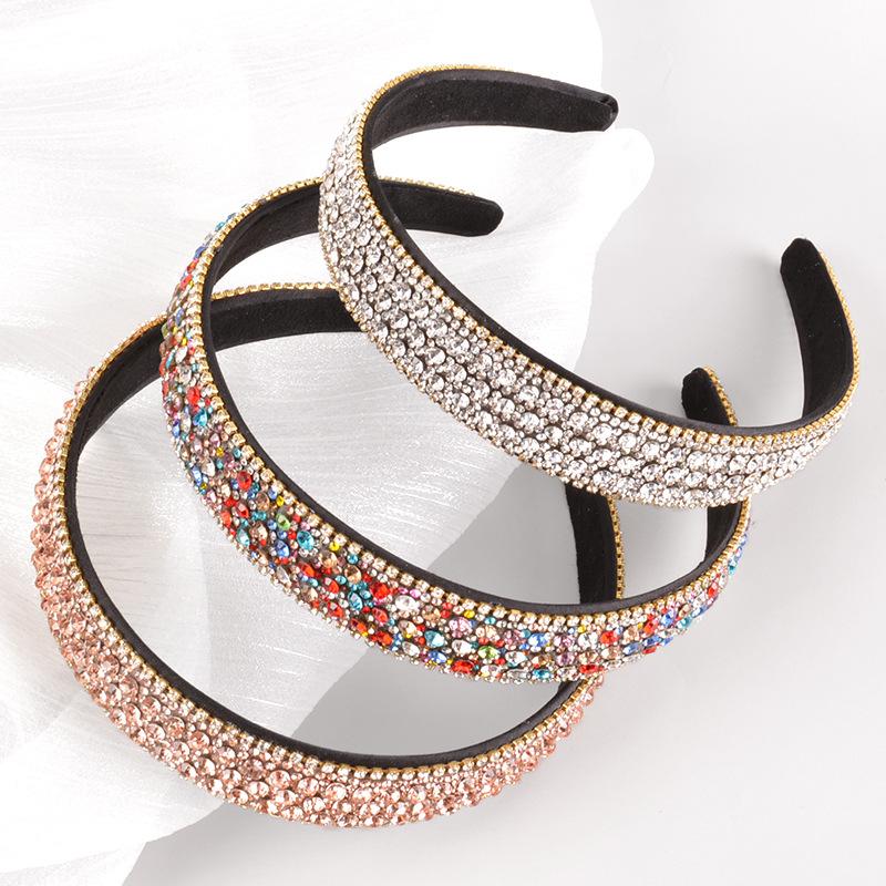 Damen und Mädchen Kristall Strass Stirnband, Mode Diamant Haarband, Glitzer Stirnband, Tägliche Haaraccessoires für Damen