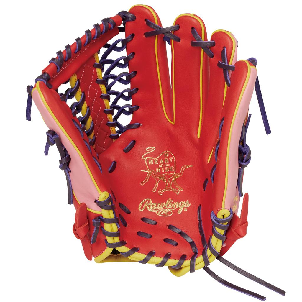 Rawlings Baseball Adult Softball Softball Left Throwing Hand Fit DP COLORS Size 12 GS4FHDS66 (Right Wear) Women's HOH(R) [All Round] Scarlet/Pink