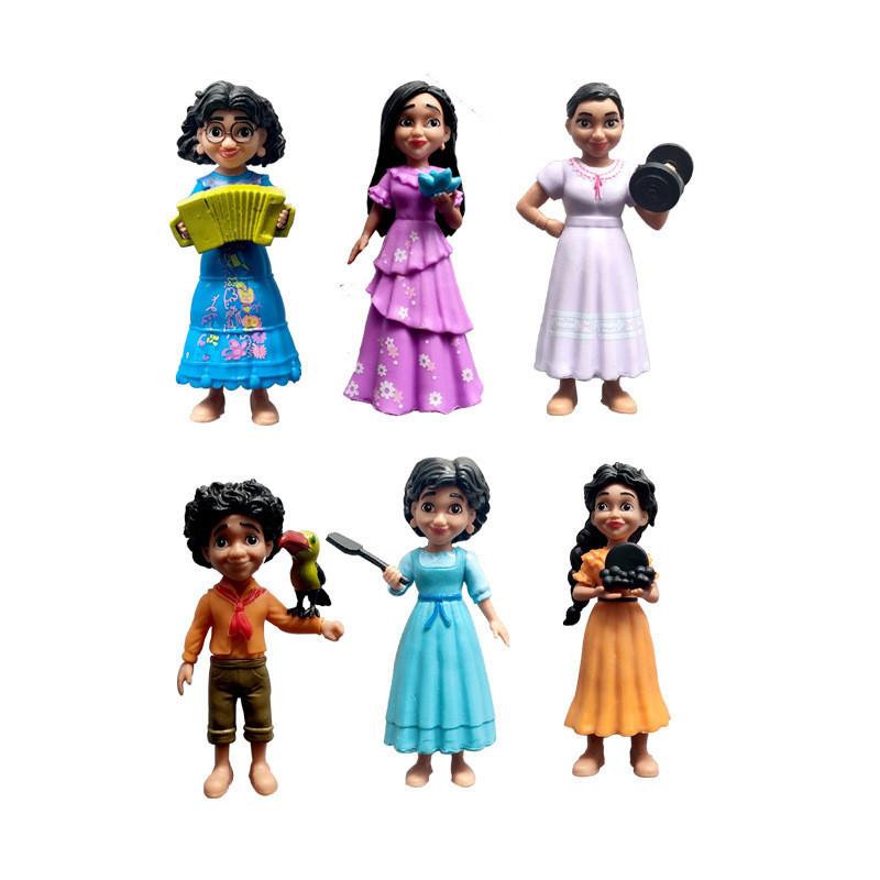 

Enchanting Encanto 6pcs Doll Hand-made Cake Ornaments For Charming Home Decor