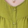 Women's Plus Size 2-Piece Set, Linen-cotton Sleeveless Button Top & Wide Leg Pants (XL-7XL)