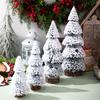 Festive Tabletop Display Tabletop Decor PVC Christmas Tree Realistic Appearance Snowy Finish Effect Stable Tabletop Display