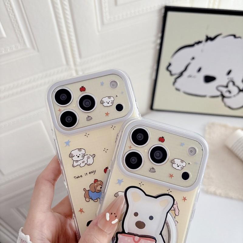 Cute Kawaii Dessert Shop Westie Dog Phone Case IPhone 17 Pro Max 16 Magnetic Snap-on Cover With Kickstand