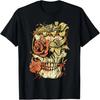 Skull Flower Red Roses Death T-Shirt