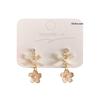 Exquisite Summer Cherry Blossom Pink Flower Earrings - Three-Dimensional, Light Luxury Design