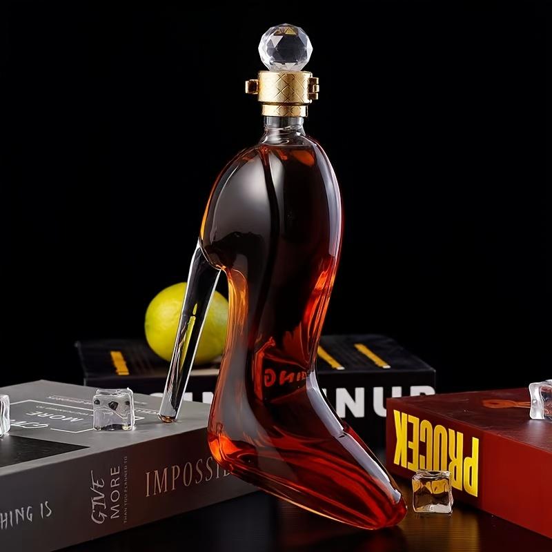 Elegant High-Heel Shoe Wine Decanter - Lead-Free Transparent Glass Ideal for Red Wine Enthusiasts Perfect As a Decorative Piece or Gift Adds Elegance