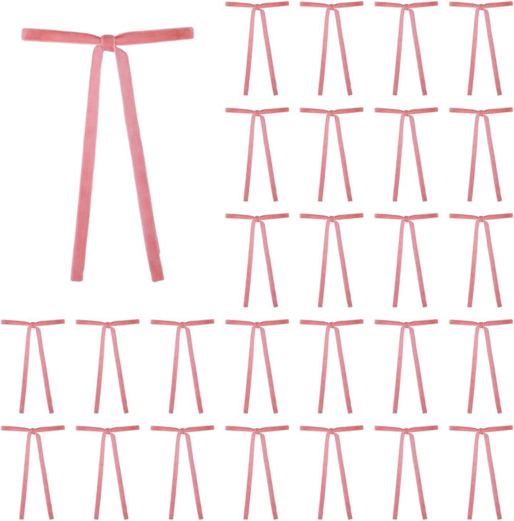 30 STÜCKE Samt Weihnachtsschleifen Geschenk Schleifen Samtband Vintage Kranzschleife Rustikale Bandgirlande Geschenkdekoration