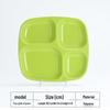 Green Melamine 4-Compartment Divided Food Tray