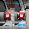 Chrome Tail Light Trim For Smart 453 Fortwo 2015‑ ABS Rear Lamp Cover Decoration Sticker Car Exterior Accessories