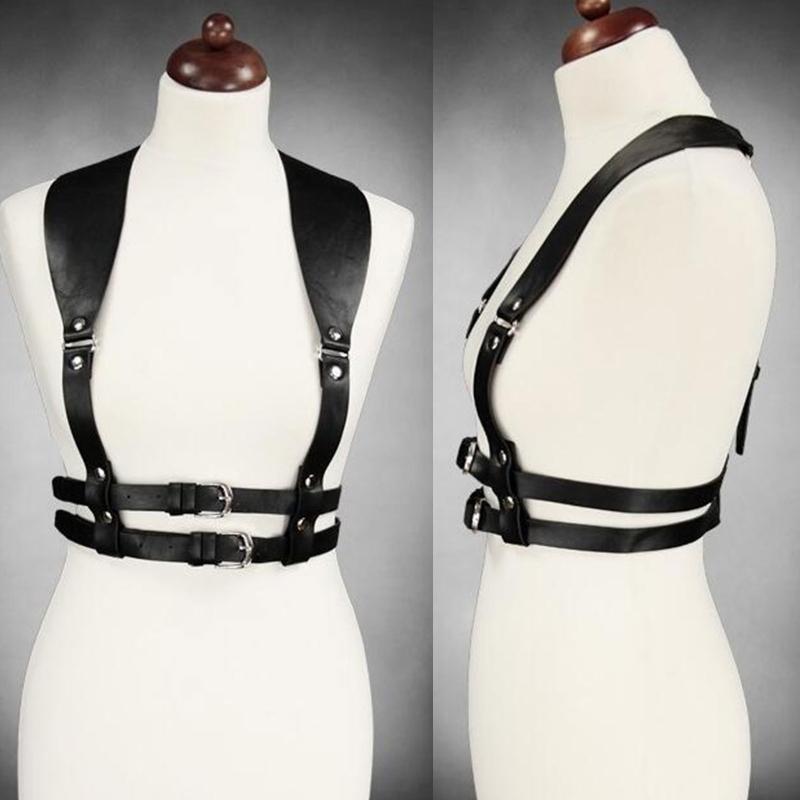 Punk-Taillengürtel Damen Halloween Leder Skinny Body Verstellbare Gürtel mit Legierungsschnalle für Party Nachtclub Taille Schlank