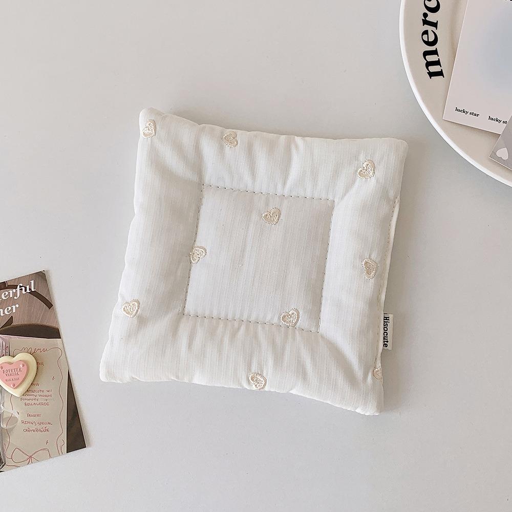 Cute Multi-color Square Coaster Handmade Cotton Heat Insulation Pad Embroidery Home Decoration Table Mat Placemats