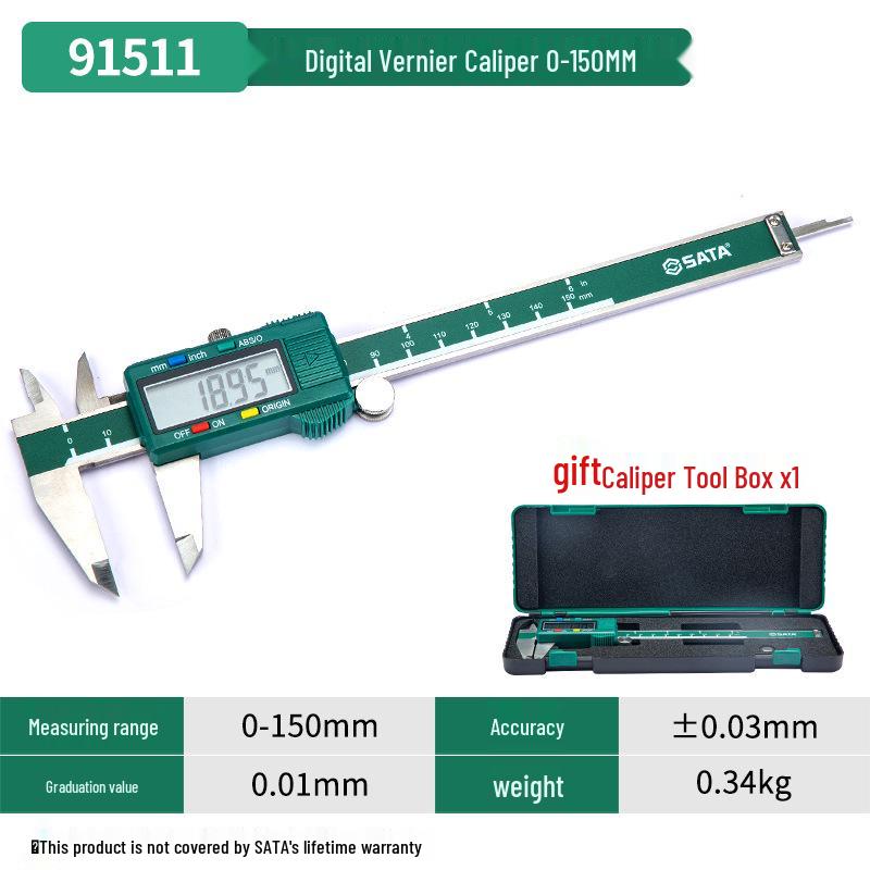 SATA Stainless Steel Dial Caliper - Mechanical Measuring Tool