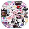Cartoon Dance Graffiti Stickers - 60 Waterproof Sheets for Journals, Stationery, Water Cups, and Computers