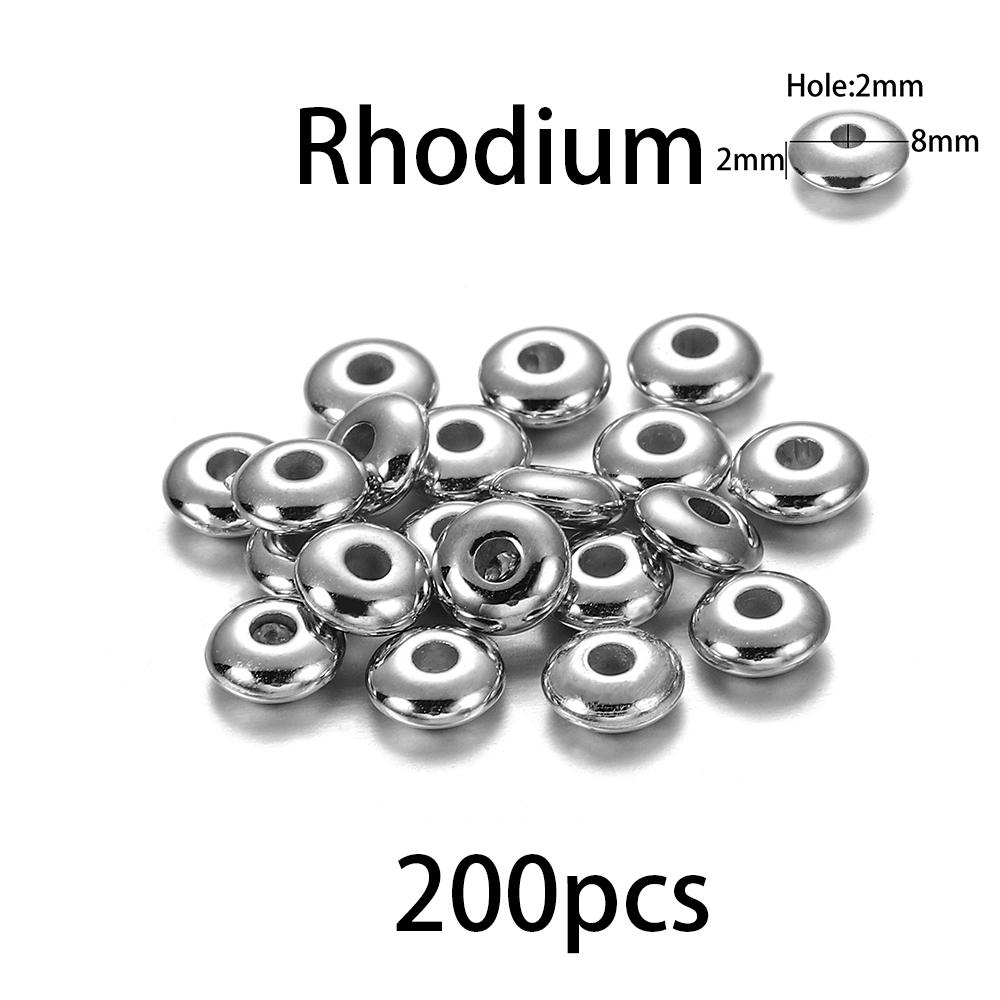 200-400Pcs CCB Multiple Styles Charm Spacer Beads Wheel Bead Flat Round Loose Beads For DIY Jewelry Making Supplies Accessories