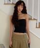 NAKED SURF CLUB Simple Inner Cap Tube Top (Black)