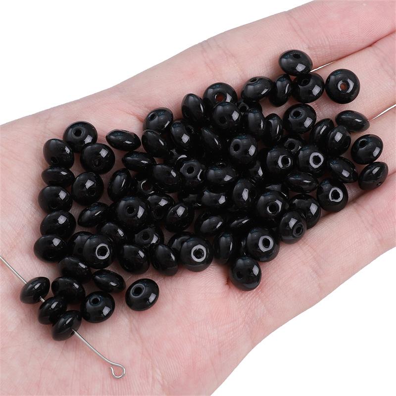 

Черно-белые стеклянные бусины: Прозрачный круглый, хрустальный, колесный, бамбуковый - браслеты и ожерелья ручной работы своими руками 20 pieces/pack