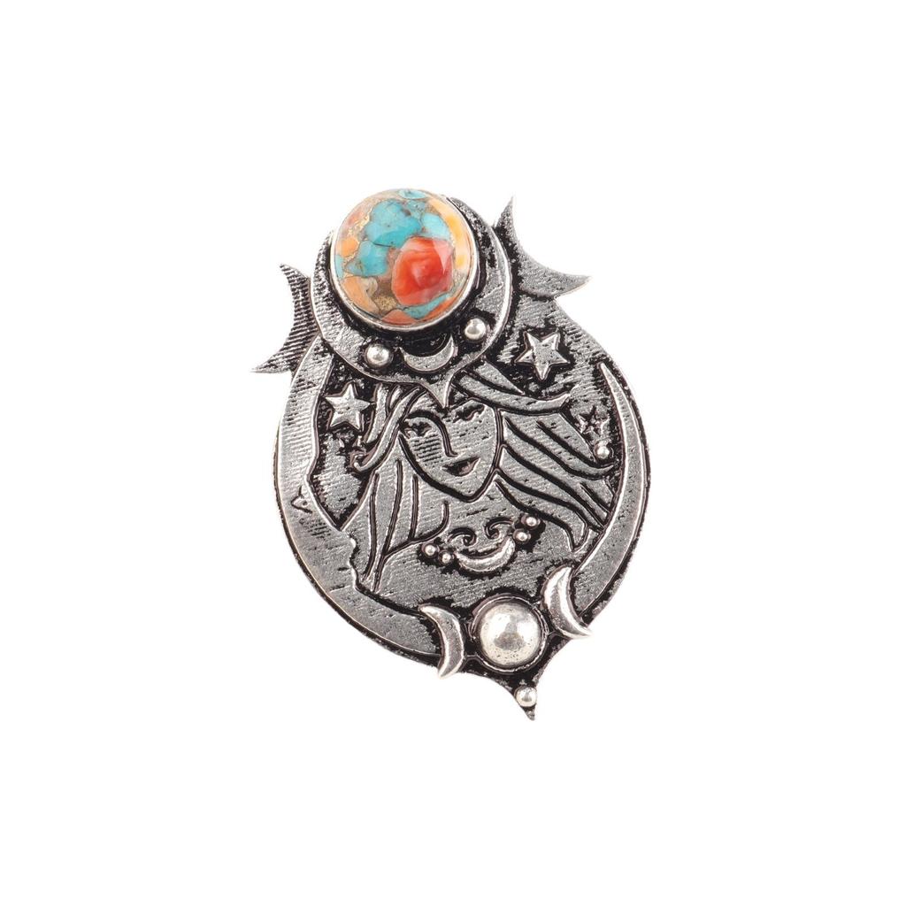 Beautiful Spiny Oyster Gemstone 925 Stamped Silver Handcrafted Jewelry Pendant CP-22-44