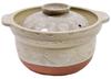 Ceramic-coated Earthenware Rice Cooker Pot, 3-cup Capacity, Made In Japan, Mishima Pattern, Banko Ware, Uchiyama Pottery, Thick Construction, Heat Ret
