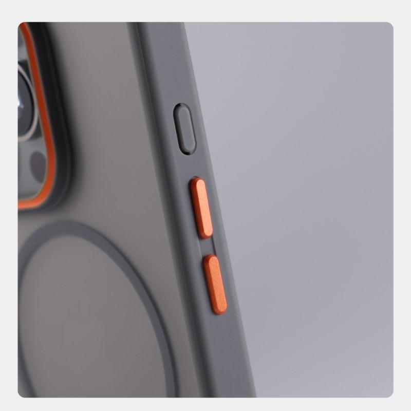 Luxury Simple for Magsafe Phone Case for iPhone 16 15 14 Plus 13 12 11 Pro Max Matte Hit Color Wireless Charge Hard Bumper Cover
