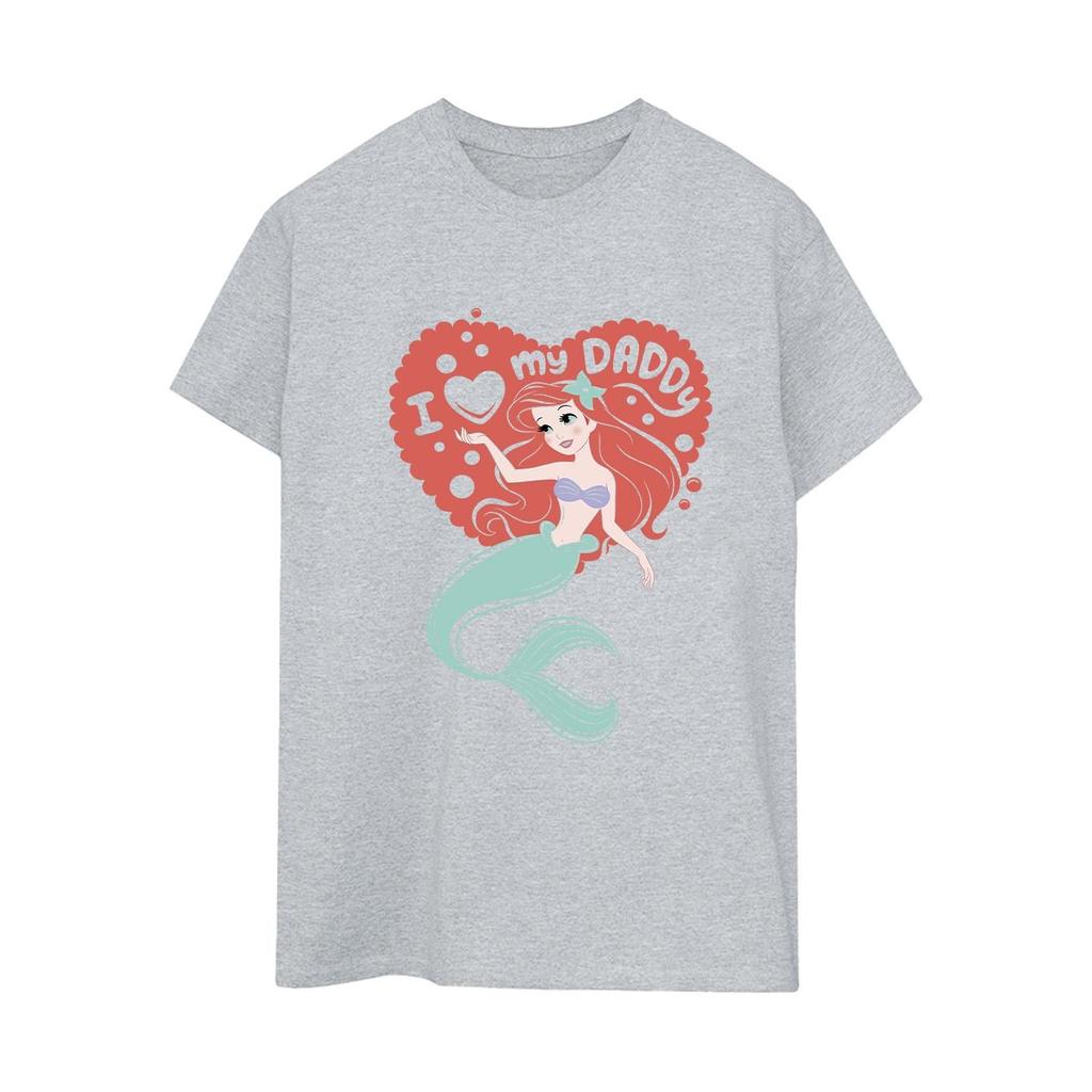 Disney Womens/Ladies The Little Mermaid Love Daddy Cotton Boyfriend T-Shirt