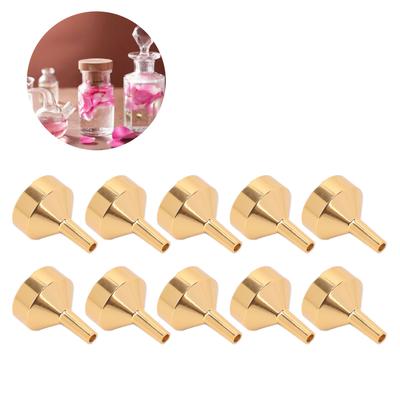 10pcs Metal Small Funnel   Aluminum Alloy Funnel for Filling Bottles and Transferring Cosmetics Perfume