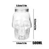 Skull Jars With Lid 500ml/800ml Reusable Spooky Decor Salt Containers For Home Bar  Coffee Station, Picnic Tabletop Dining Decor