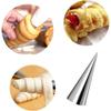 16pcs Non Stick Pastry Cone Mold Set Stainless Steel Danish Pastry Tube  Home Cooking