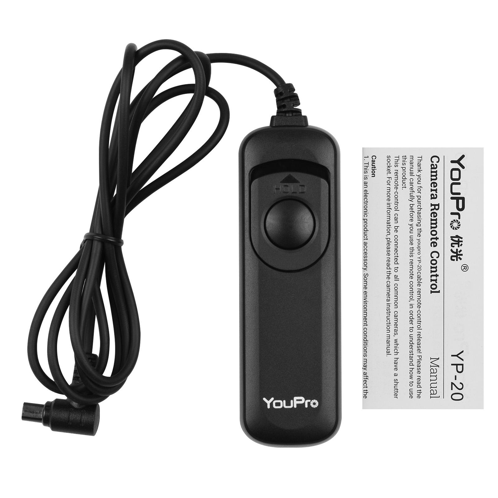 

YouPro N3 Type Shutter Release Cable Timer Remote Control 1.2m 3.9ft Replacement for Canon 7D 7DII 6D 6D Mark II 50D 5D чёрный