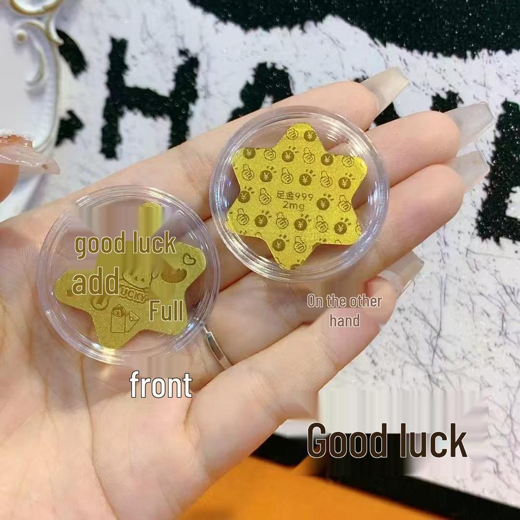 Gold Mobile Sticker 999: 2mg Gold Charm for Prosperity and Success