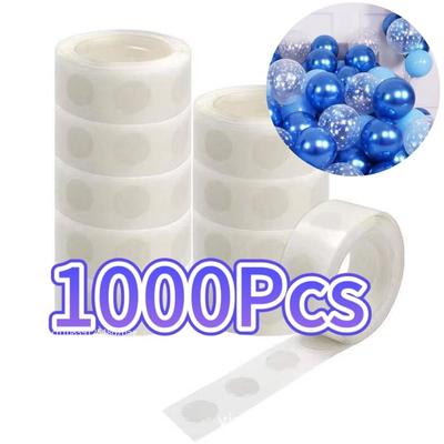 100/500/1000 adet Çift Taraflı Yapışkan Noktalar Şeffaf Çıkarılabilir Balon Yapışkan Bant Tutkal Düğün Doğum Günü Partisi Dekorasyonu İçin