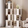 360° Rotating Folding Storage Box & Multi-Layer Shelving Unit for Living Room/Bedroom - Bookcase & Toy Display Cabinet