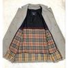 Used Balmacaan Coat Nova Check Liner Khaki Beige MA