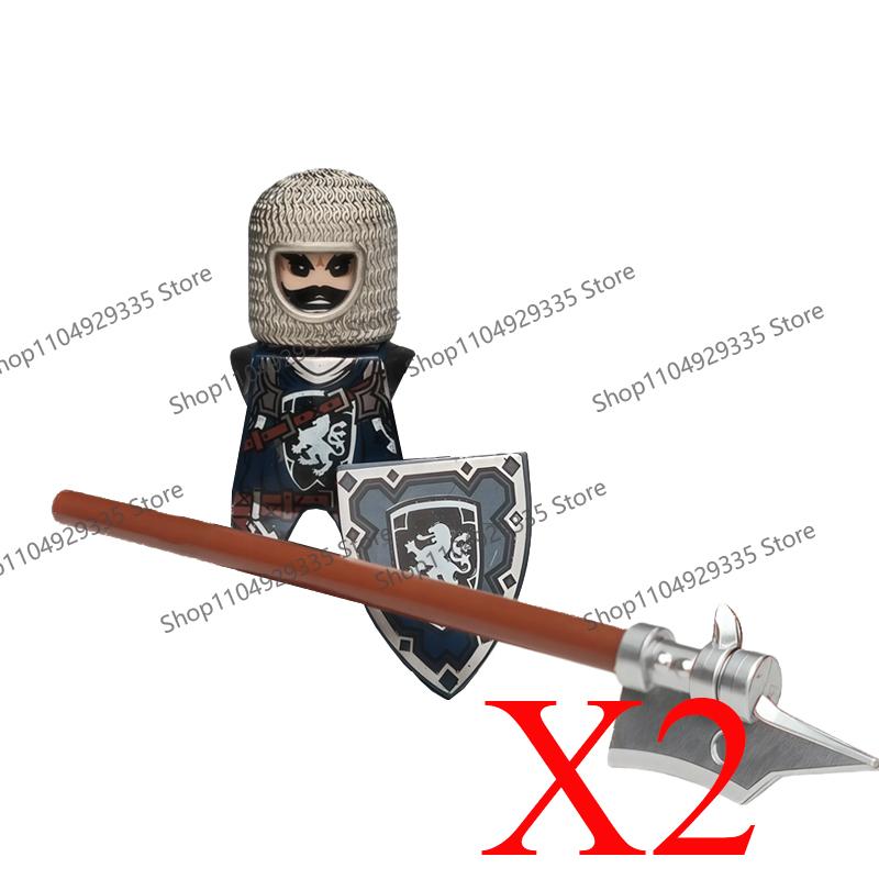 Medieval Knight Figures Building Blocks Elf Guard Dwarf Warrior Wild Boar Sheep Mount Fantasy Movie Character Soldier Bricks Toy