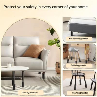 4 Stück Spiral Möbelbeinschutz Rutschfester Bodenschutz Antikollision Wiederverwendbar Universal Geräuschreduzierend Bett Sofa Stuhl Tischbein Schutz