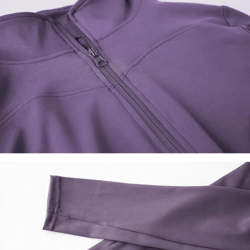 S-3XL Women's Tracksuit Jacket Slim Fit Long Sleeved Fitness Coat Yoga Tops With Thumb Holes Gym Jacket Workout Sweatshirts