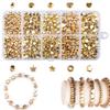 10-Grid Electroplated Bead Kit: Loose Beads for DIY Jewelry & Accessories