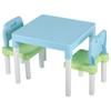 Childrens Kids Plastic Table Chair Set Lrning Studying Desk for Home Kindergarten Blue Green