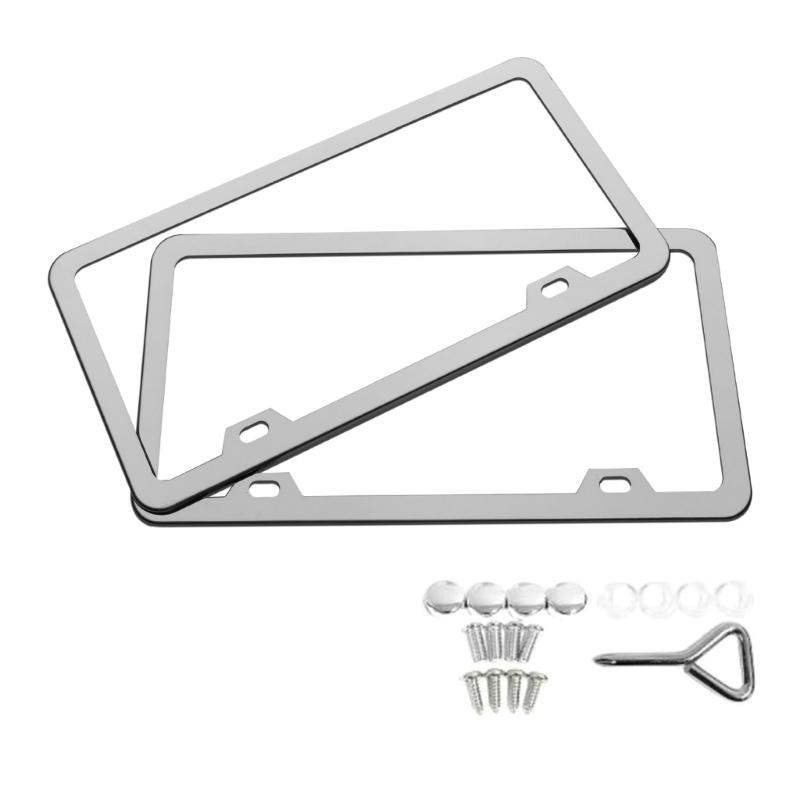 

Универсальная рамка кронштейна для американского номерного знака из нержавеющей стали со стандартным винтом, внешние аксессуары серебряный