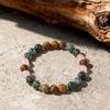 Festive Gifts Turquoise Picture Jasper And Rose Quartz Beaded Bracelet Earthy Fashion Jewelry For Men And Women Daily Wear Simple Versatile Accessory