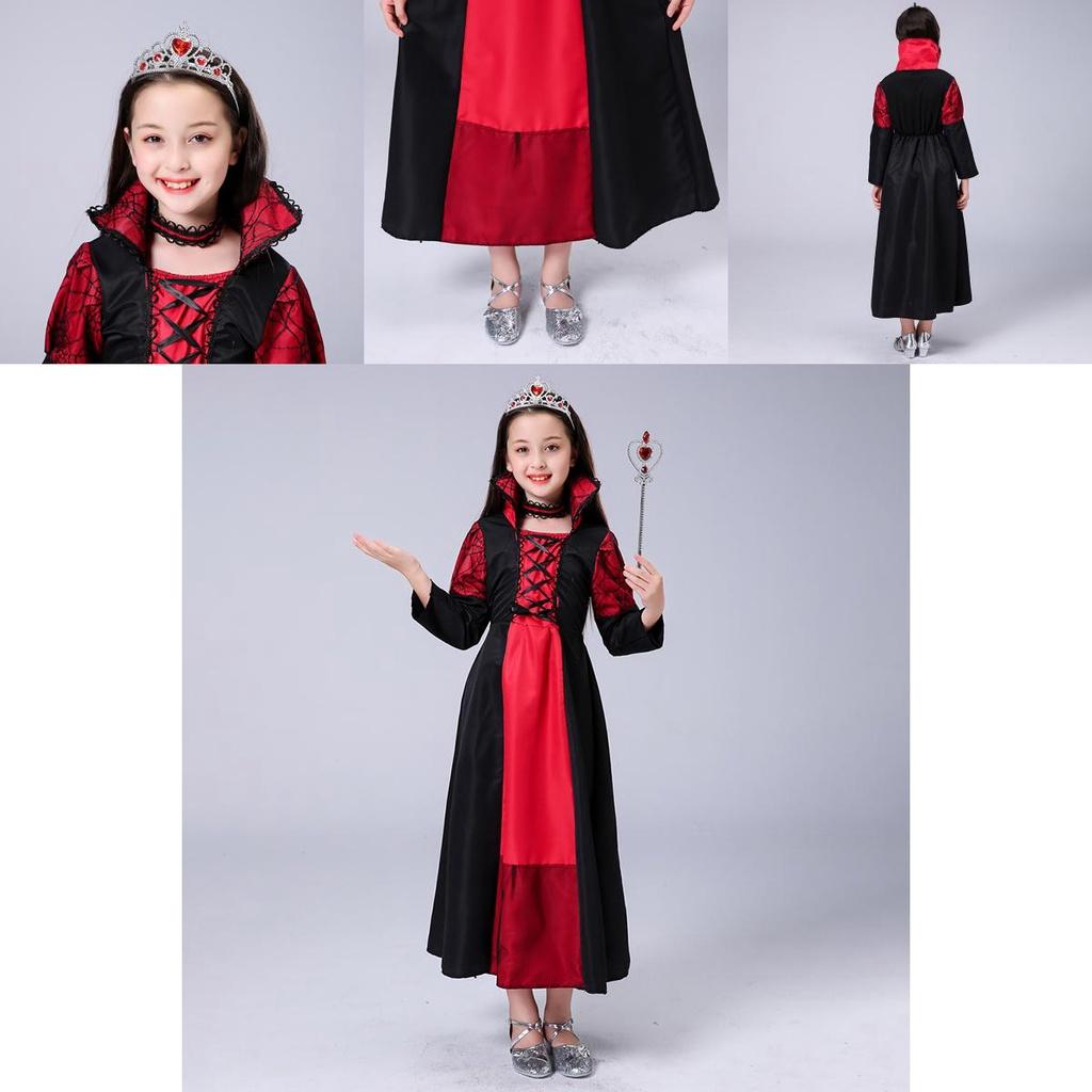 Magical Long Sleeve Queen Costume For Kids Halloween Sorceress Cosplay