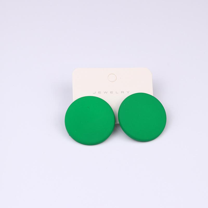 New 20 Color Fashion Acrylic Personality Candy Color Earrings for Women Big Round Colorful Stud Earrings Party Piercing Jewelry